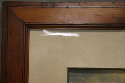 null Alex GAUMEL (XIXe siècle), Vue sur pont, aquarelle sur papier. Signé en bas...