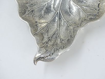 null Gianmaria BUCCELATTI. Leaf-shaped cup, silver 925, signed and stamped on the...