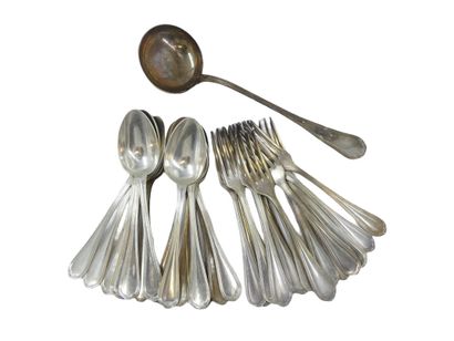 null CHRISTOFLE. Model Spatours. Silver plated metal set of 37 pieces including:...