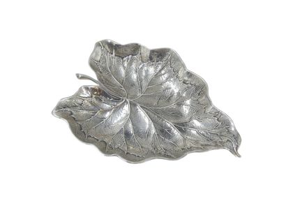 null Gianmaria BUCCELATTI. Leaf-shaped cup, silver 925, signed and stamped on the...