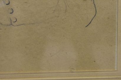 null Ecole française du XXe siècle, Portrait de soldat, crayon sur papier. Signé...