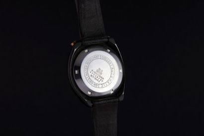 CITIZEN Bullhead réf.67-9143 Montre chronographe de bracelet en acier anodisé noir...