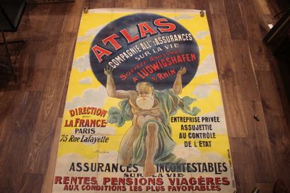 null [AFFICHE], ATLAS Compagnie de l'Assurance sur la Vie, Rentes , Pensions Viagères....