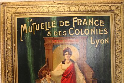 null [AFFICHE] Affiche ancienne originale La MUTUELLE DE FRANCE ET DES COLONIES,...