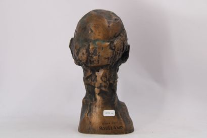 null Jean ROULLAND (1931-2021) Buste d'Hippocrate, sculpture en bronze à patine médaille,...