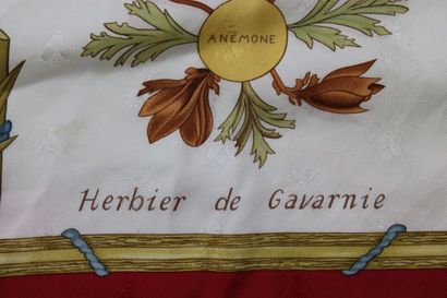 null HERMES. Model "Herbier de gavarnie". Silk square designed by Françoise de la...