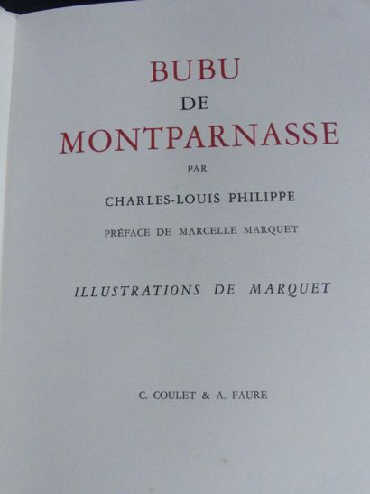 null Charles-Louis Philippe (1874-1909) , BUBU DE MONTPARNASSE, Editions Coulet et...