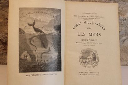 null JULES VERNE, Réunion de trois ouvrages, Edition Hachette, dont : 

- L'Ile Mystérieuse,...