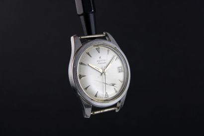 null ZENITH Automatic bumper.
Montre bracelet en acier. Boitier rond. Fond vissé....