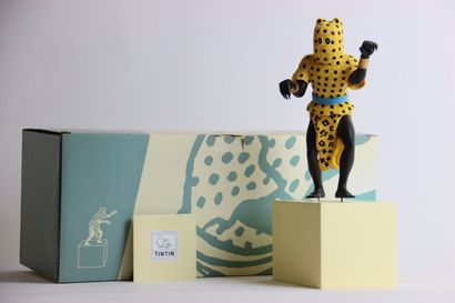 null MOULINSART. L'Homme-léopard. Collection "Musée imaginaire". Statuette en résine...