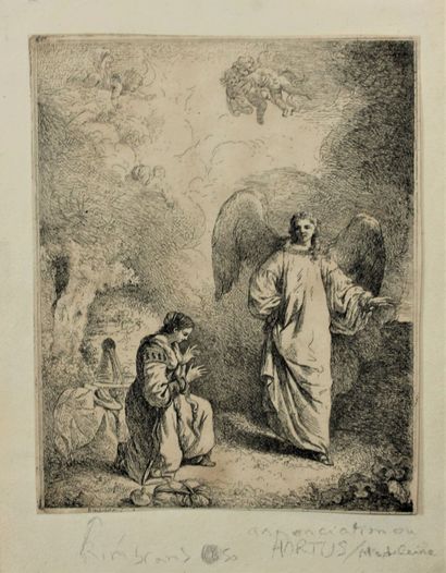 null REMRANDT VAN RIJN (1606-1669)
Faust.
Etching, beautiful late print, small removals...