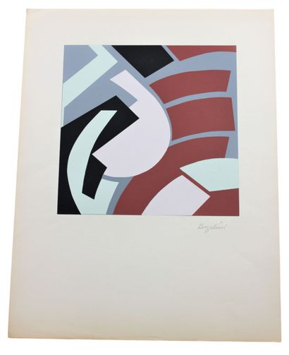 null Silvano BOZZOLINI (1911 - 1998)
Untitled.
Serigraph in colors signed lower right,...