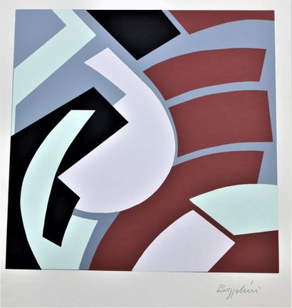 null Silvano BOZZOLINI (1911 - 1998)
Untitled.
Serigraph in colors signed lower right,...