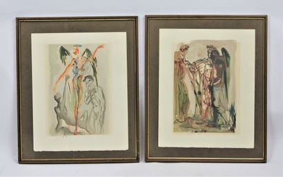 null Salvador DALI (1904 - 1989), after
Two lithographs featuring polychrome mythological...
