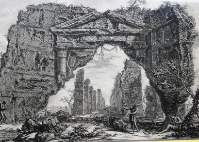 null Giambattista PIRANESI (1720-1778) called PIRANESE
Avanzi d'un portico coperto...