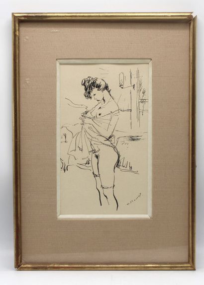 null Gaston BARRET (1910 - 1991)
The night toilet
Etching
Signed lower right, titled...