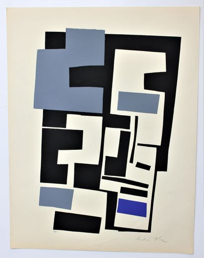 null André BLOC (1896-1966)
Untitled.
Three serigraphs in colors, one in two copies....