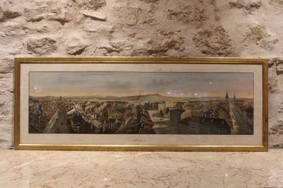 null After R. Hubert, panorama of Bern, view of the prison tower, lithograph. Dimensions:...