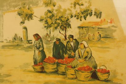null ZAROU (1930 - 2013)
The fruit sellers
Lithograph
Signed lower right
51 x 66...