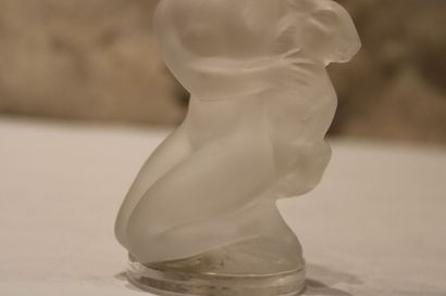 null LALIQUE. La Diane au Faon, crystal sculpture, signed. Small chips. Height :...