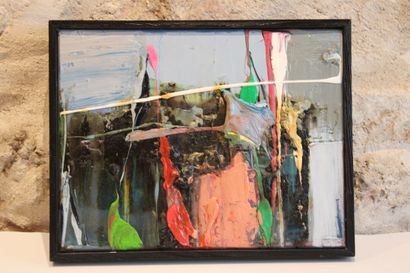 null Guy LACHOT. Abstract Contexture, Oil on canvas, Signed back. Dimensions : 27...