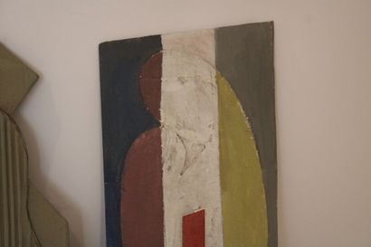 null Paul-Louis BOLOT (1918-2003). Réunion de quatre compositions abstraites murales...