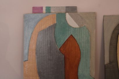 null Paul-Louis BOLOT (1918-2003). Réunion de deux compositions abstraites murales...