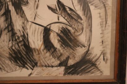 null Paul-Louis BOLOT (1918-2003), "Chien", pastel sur papier, encadré sous verre,...