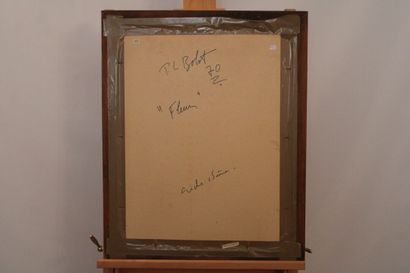null Paul-Louis BOLOT (1918-2003), "Fleur", pastel sur papier encadré sous verre,...