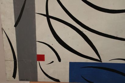 null Paul-Louis BOLOT (1918-2003), "Espace", acrylique sur isorel , signé en bas...