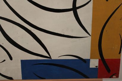 null Paul-Louis BOLOT (1918-2003), "Espace", acrylique sur isorel , signé en bas...