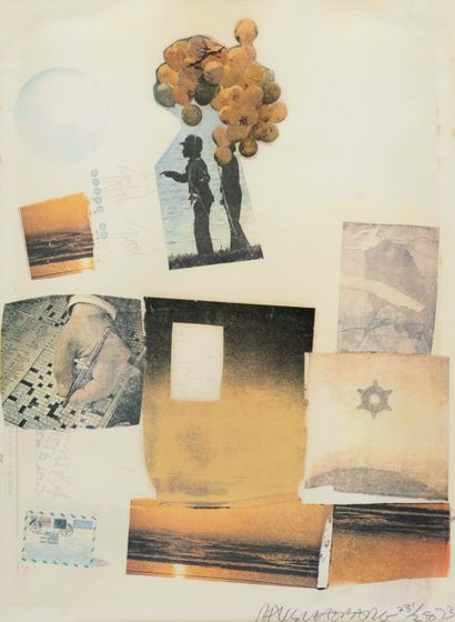 Robert Rauschenberg (1925-2008) Robert Rauschenberg (1925-2008), Support, signé,... Gazette Drouot