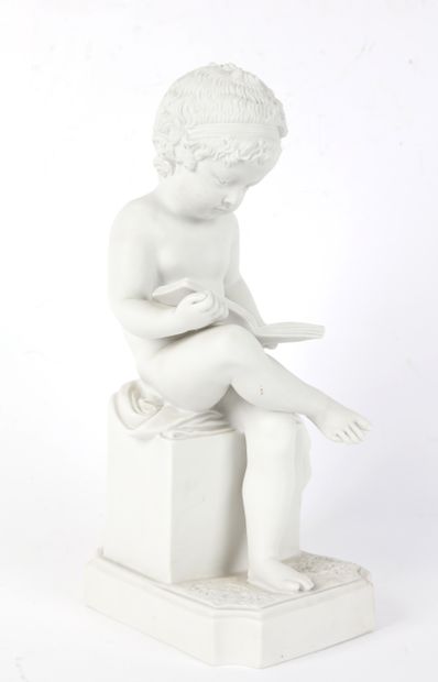  Antonio CANOVA (1757-1822),
 after , seated child, cookie porcelain, ht : 32
 Gazette Drouot