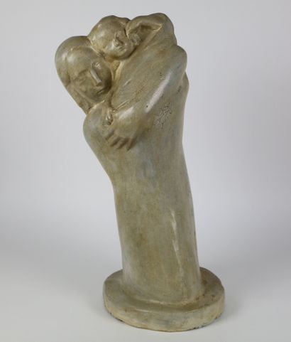 GEORGES MINNE (1866-1941) Georges MINNE (1866-1941)
Mother and child IV, ca 1922
Posthumously... Gazette Drouot