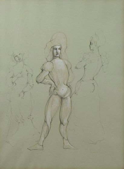Leonor FINI (1907-1996) Leonor FINI (1907-1996)
Heightened drawing Figures, drawn.

Opgehoogde... Gazette Drouot