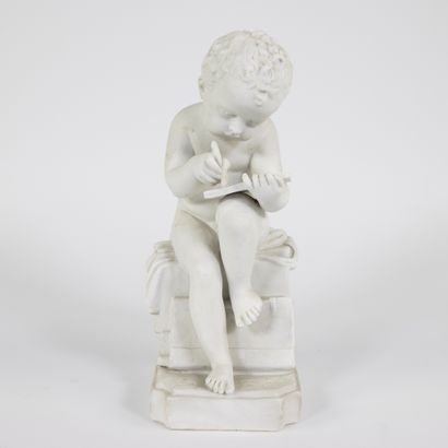Antonio CANOVA (1757-1822) Antonio CANOVA (1757-1822)
Statue in biscuit Enfant écrivant,... Gazette Drouot