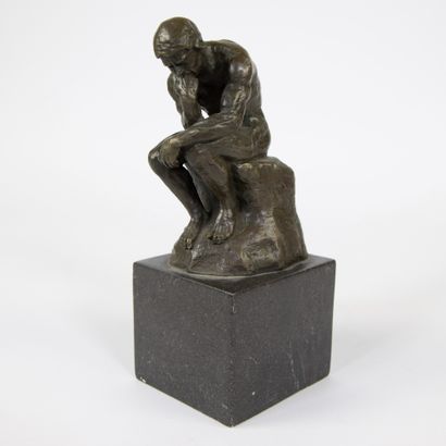  Auguste RODIN, bronze The thinker, museum edition, signed and foundry stamp
Auguste... Gazette Drouot