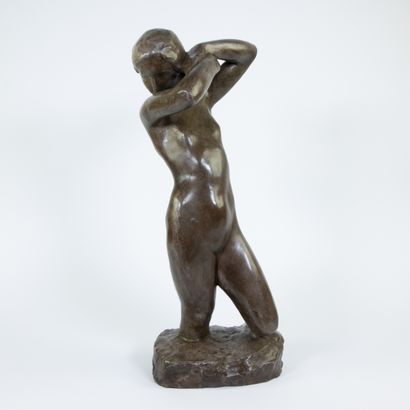 George MINNE (1866-1941), George MINNE (1866-1941), bronze sculpture Baigneuse, signed
George... Gazette Drouot