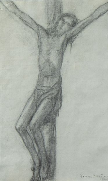 George MINNE (1866-1941), George MINNE (1866-1941), Drawing Christ on the cross,... Gazette Drouot