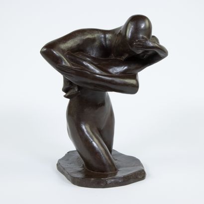 George MINNE (1866-1941), George MINNE (1866-1941), brown patinated bronze sculpture... Gazette Drouot