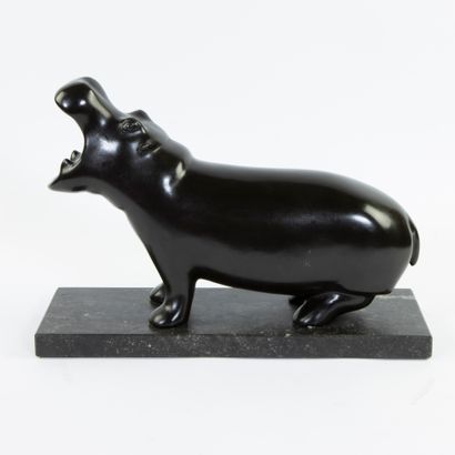 François POMPON (1855-1933) François POMPON (1855-1933) (after), bronze Grand Hippopotame,... Gazette Drouot