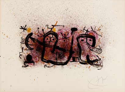 Miró Joan 1893 - 1983, Espagne Ma de proverbis (1970)
Lithographie en couleurs
Sig.... Gazette Drouot