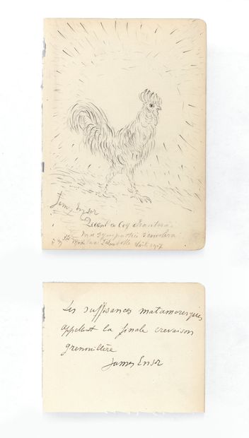 Ensor James 1860 - 1949, Belgique Quand ce coq chantera ... (1907)
Dessin au crayon... Gazette Drouot