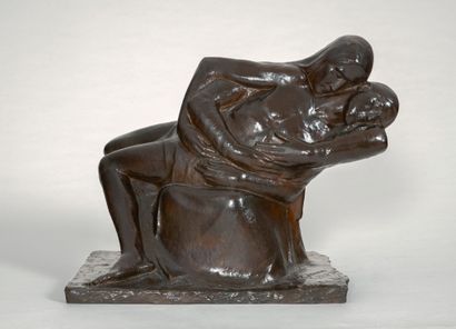 Minne George 1866 - 1941, Belgique Pietà (1938)
Sculpture
Bronze
Patine brune
Sig.... Gazette Drouot