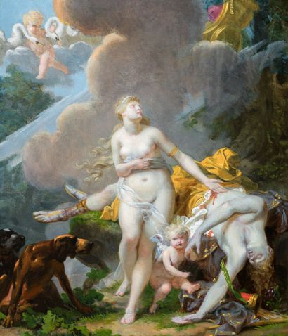 Regnault Jean-Baptiste 1754 - 1829, France La mort d'Adonis (vers 1814)
Huile sur... Gazette Drouot