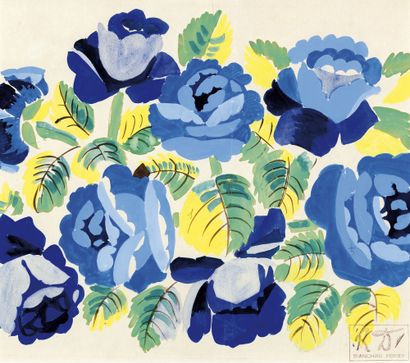 Dufy Raoul 1877 - 1953, France Fleurs
Gouache et aquarelle sur papier
Cachet 