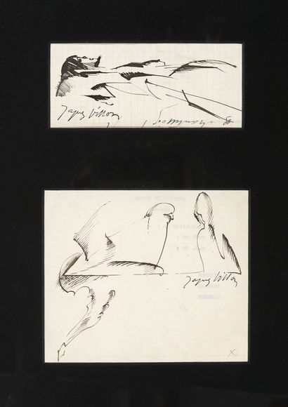Villon Jacques 1875 - 1963, France Figure allongée - Composition
Lot de 2 dessins... Gazette Drouot