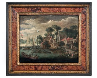 Joseph Van BREDAEL (1688-1739), attribué à Embarcations près d'un rivage
Cuivre monté... Gazette Drouot