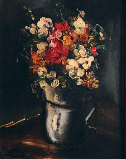 Maurice de VLAMINCK (1876-1956) Bouquet de fleurs des champs Huile sur toile, Signée...