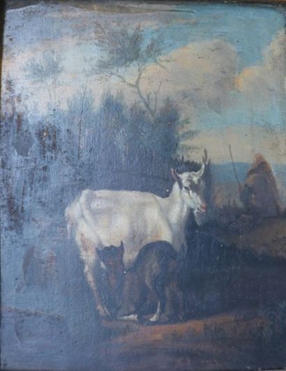 null Charles BUSSON (1822-1908) 

"Chèvres et Berger"

Huile sur panneau, signée...